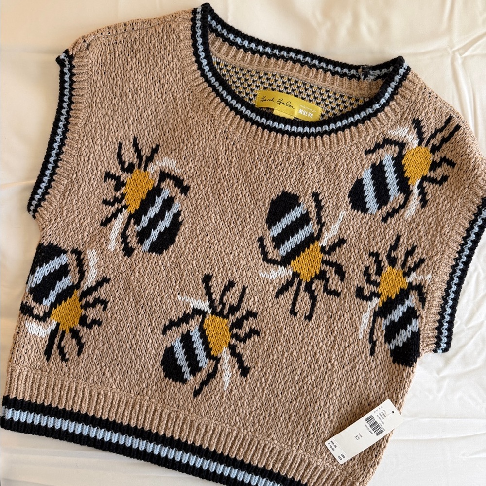 Anthropologie x maeve knit Bee vest
